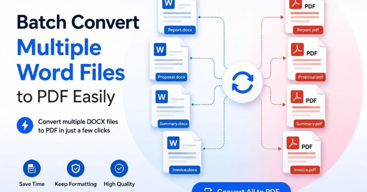 Batch Convert Multiple Word Files to PDF Easily