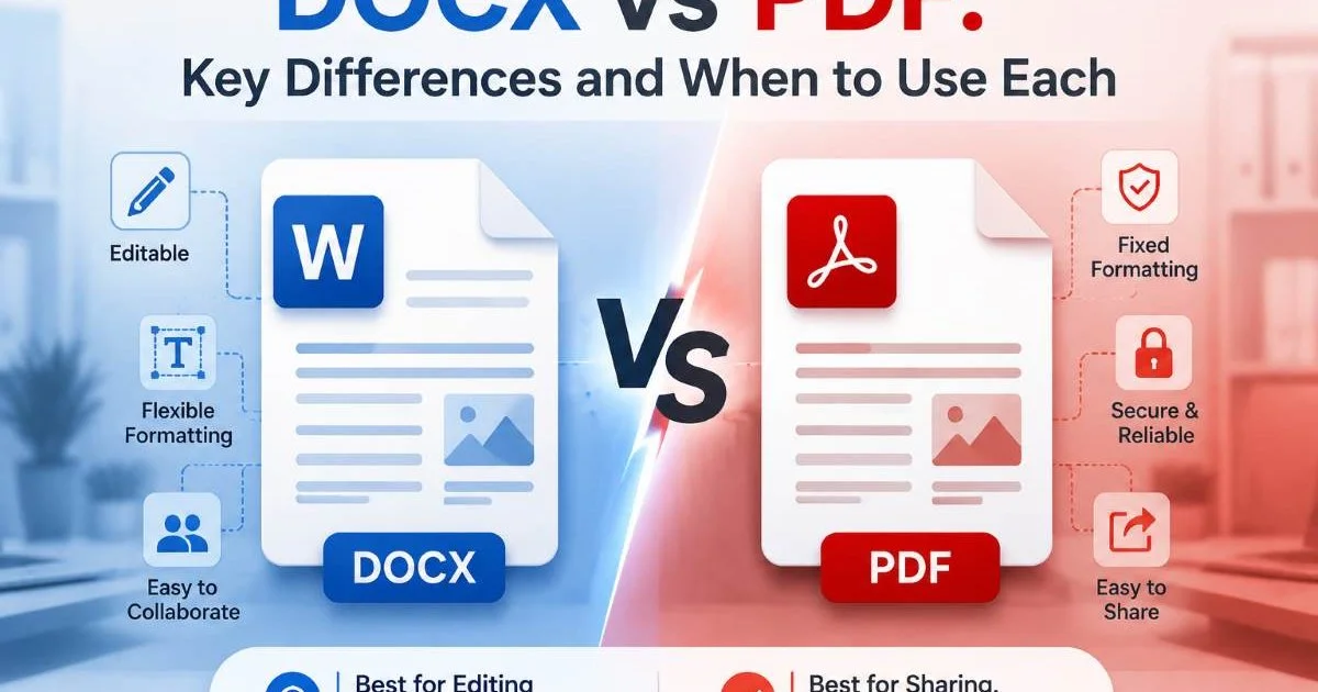 DOCX vs PDF: Key Differences and When to Use Each